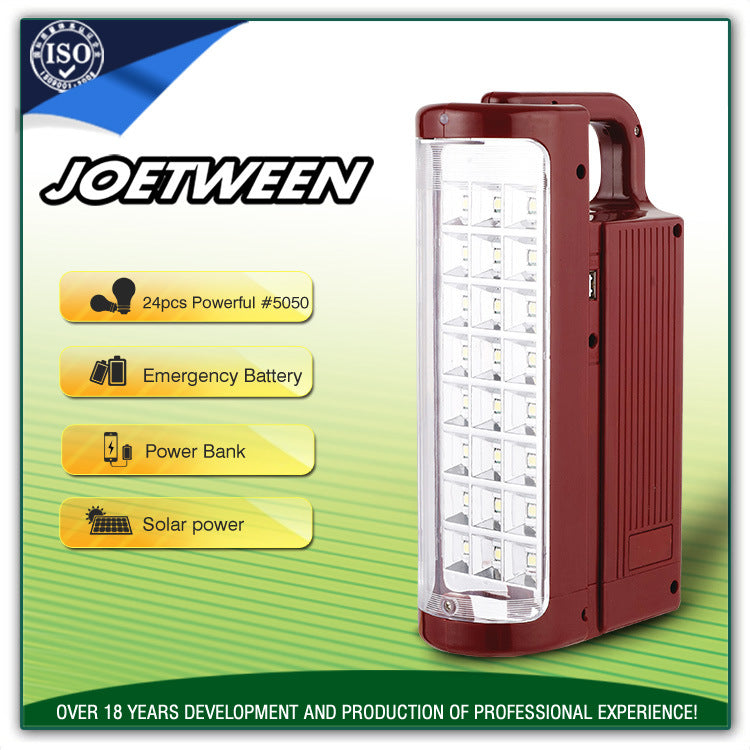 Shenzhen Manufacturing Outdoor Charging Led Portable Lighting Wall Mounted Solar Emergency Light USB Mobile Phone Charging