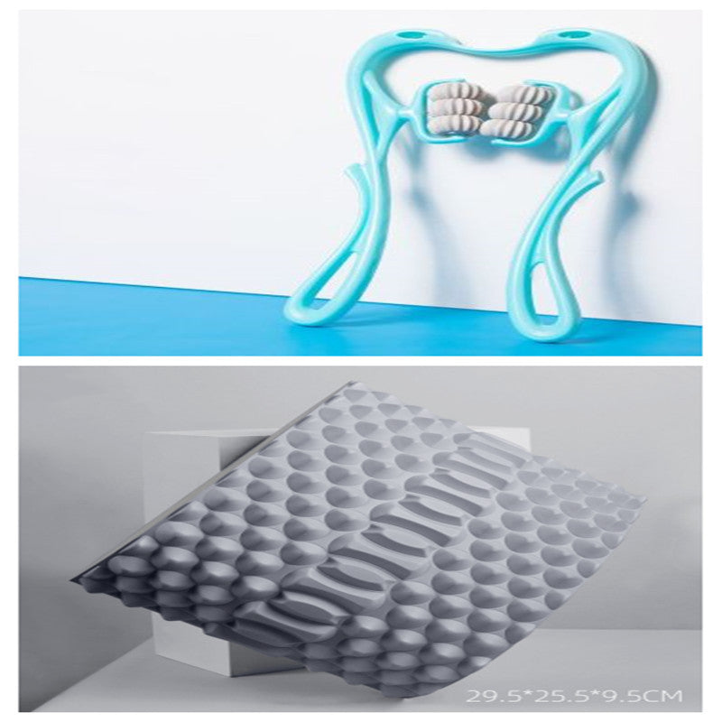 Multifunctional Manual Six-wheel Neck Massager Massage Relieve Roller Massage Tool - Free Laptop is offered after purchasing one of the neck Massager