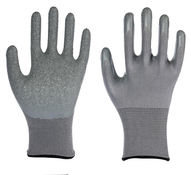 Labor protection gloves latex embossed gloves labor protection wear-resistant non-slip gloves construction site work wholesale factory protective gloves