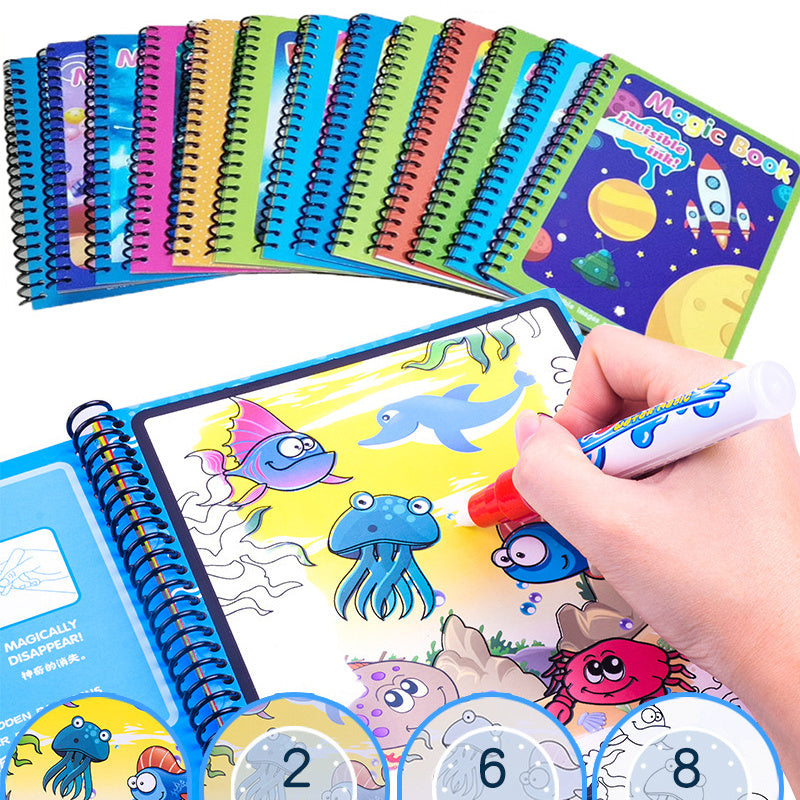 Children's Water Painting Book Coloring And Coloring Book