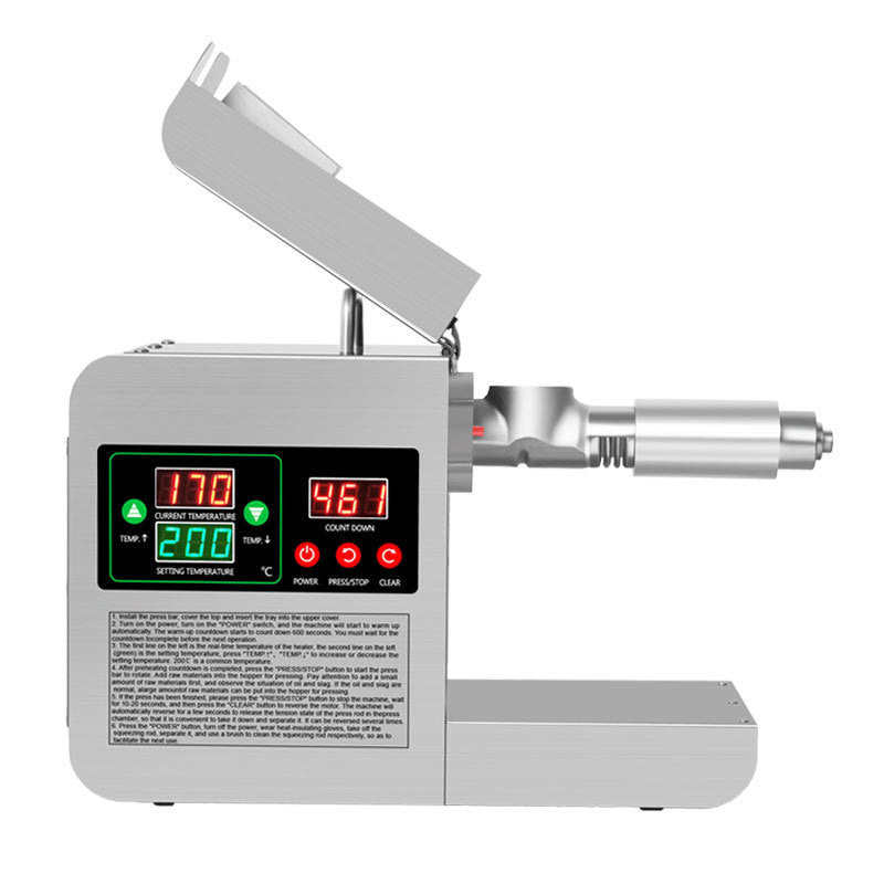 Brand new 2024 Oil Press Stainless Steel Hot Cold Oil Extraction Machine Temperature Control Sesame Oil Peanut