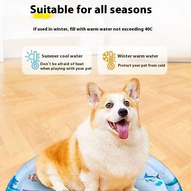 NEW 2024 Summer Cooling Pet Water Bed Cushion Ice Pad Dog Sleeping Square Mat For Puppy Dogs Cats Pet Kennel Cool Cold