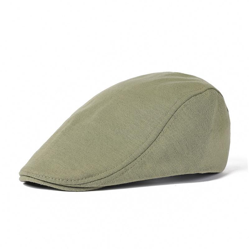 Men's Cotton Flat Top Truck Driving Cap Outdoor Activities Gardening Golf Hiking Travel Irish Newsboy Cap