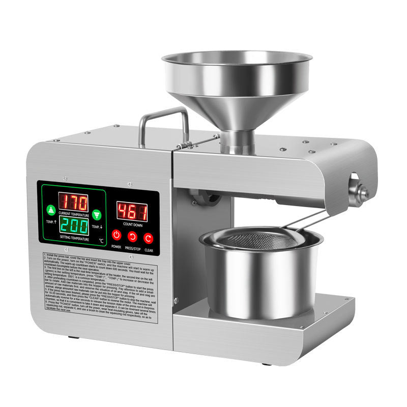 Brand new 2024 Oil Press Stainless Steel Hot Cold Oil Extraction Machine Temperature Control Sesame Oil Peanut