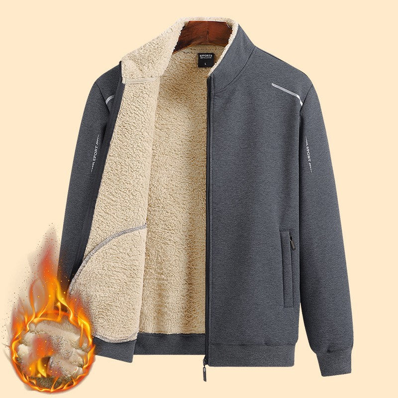 NEW 2024-2025 Lambswool Brushed Hoody Men's Baggy Coat