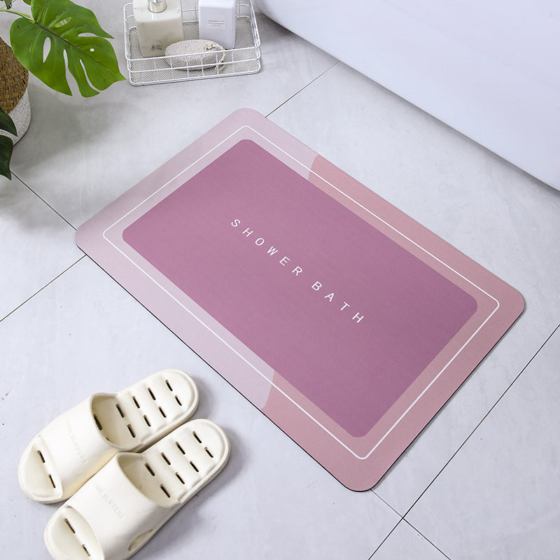 Bathroom Entrance Absorbent Household Crystal Velvet Floor Mat