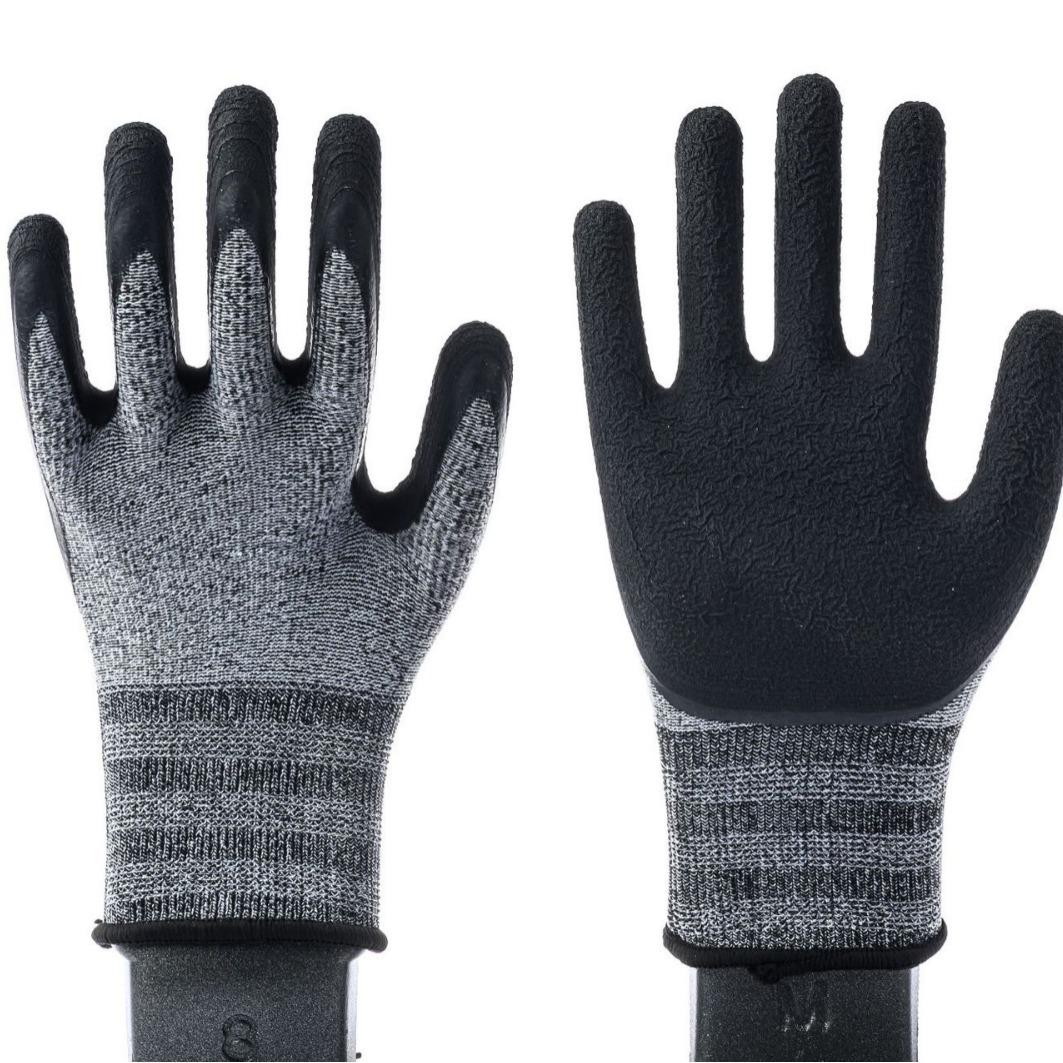 Labor protection gloves latex embossed gloves labor protection wear-resistant non-slip gloves construction site work wholesale factory protective gloves