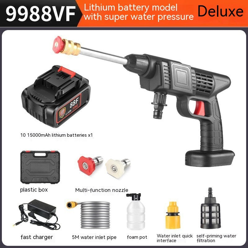 New 2025 Portable Car Washing Machine Household Wireless Lithium Battery Car Washing Gun