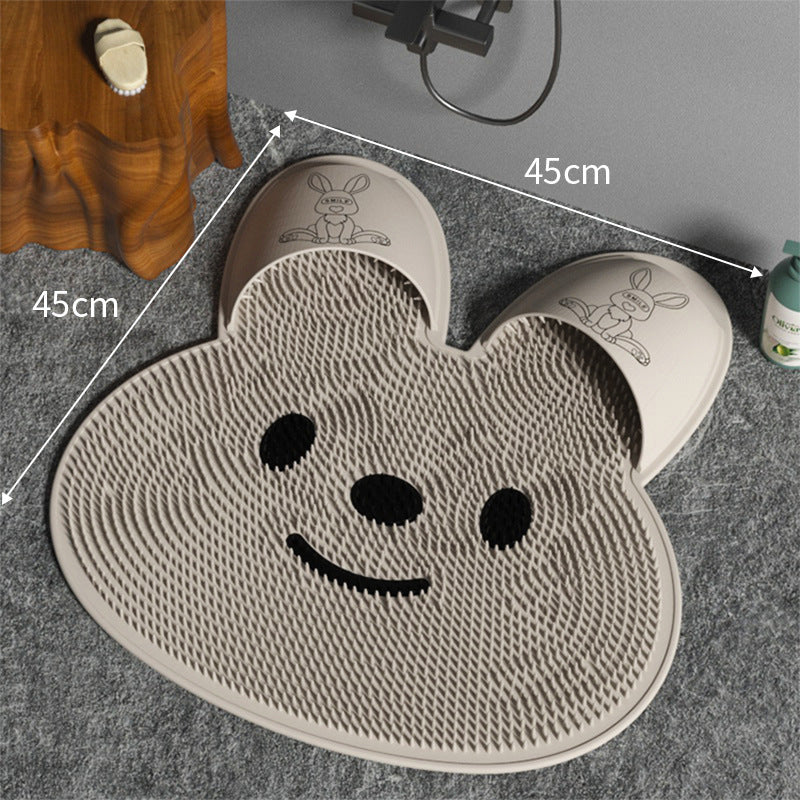 Brand New 2025 Rabbit Silicone Massage Bathroom Non-slip Mat