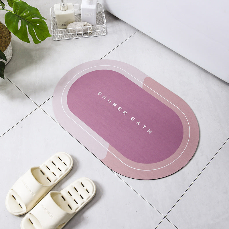 Bathroom Entrance Absorbent Household Crystal Velvet Floor Mat