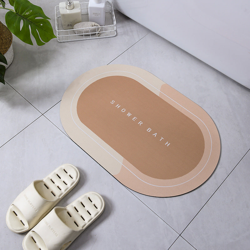 Bathroom Entrance Absorbent Household Crystal Velvet Floor Mat