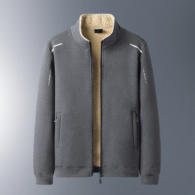 NEW 2024-2025 Lambswool Brushed Hoody Men's Baggy Coat