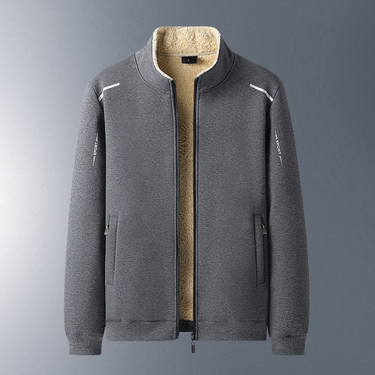 NEW 2024-2025 Lambswool Brushed Hoody Men's Baggy Coat