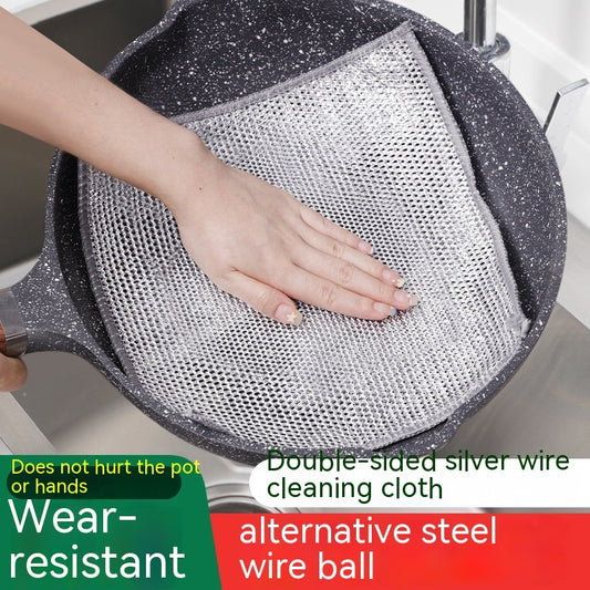 Steel Wire Ball Cloth Kitchen Cleaning Dishcloth BUY ONE AND GET A FREE GIFT A LAPTOP STAND