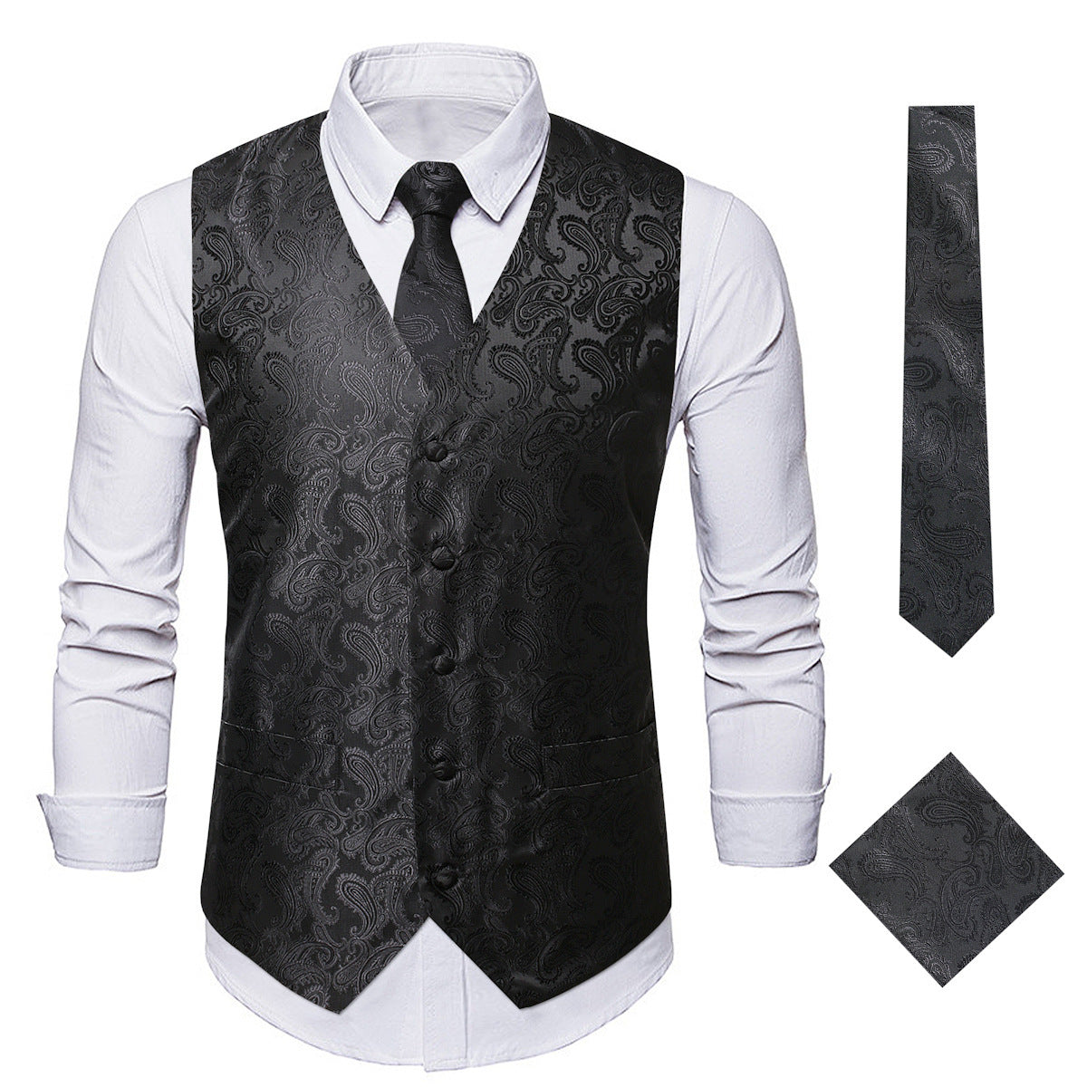 Fashion SUNFLOWER Vest Men's Embroidered Vest European Size Coat