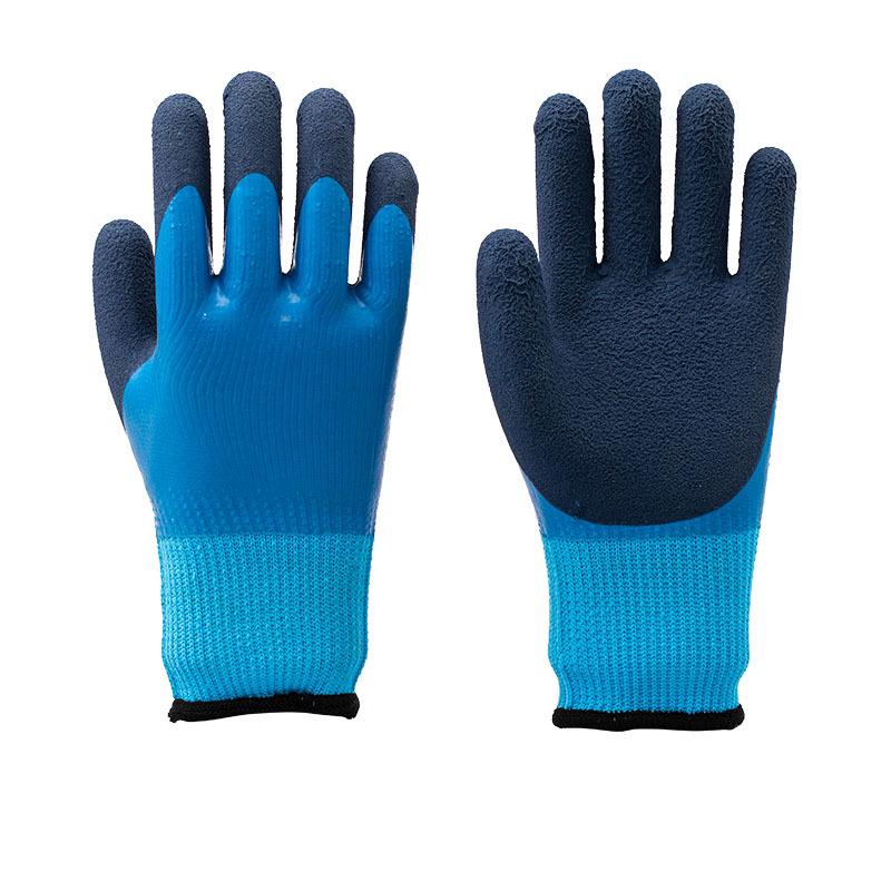 Labor protection gloves latex embossed gloves labor protection wear-resistant non-slip gloves construction site work wholesale factory protective gloves