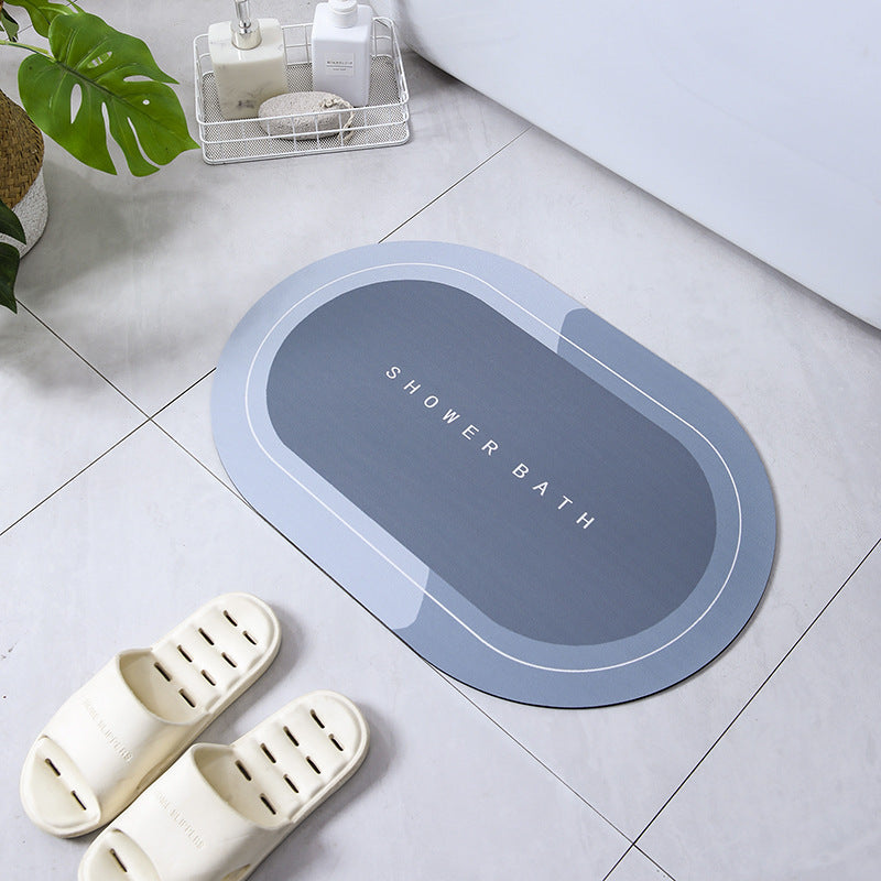 Bathroom Entrance Absorbent Household Crystal Velvet Floor Mat