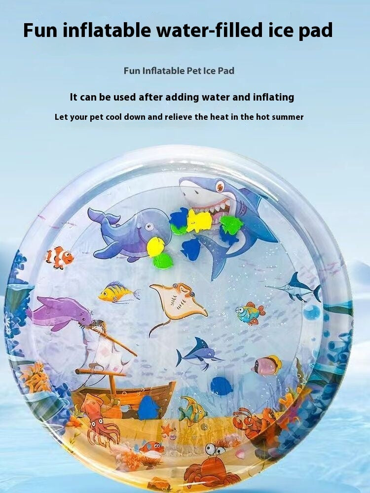 NEW 2024 Summer Cooling Pet Water Bed Cushion Ice Pad Dog Sleeping Square Mat For Puppy Dogs Cats Pet Kennel Cool Cold