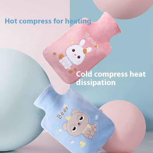 Cartoon Plush Cloth Cover With Water Filled Hot Water Bag