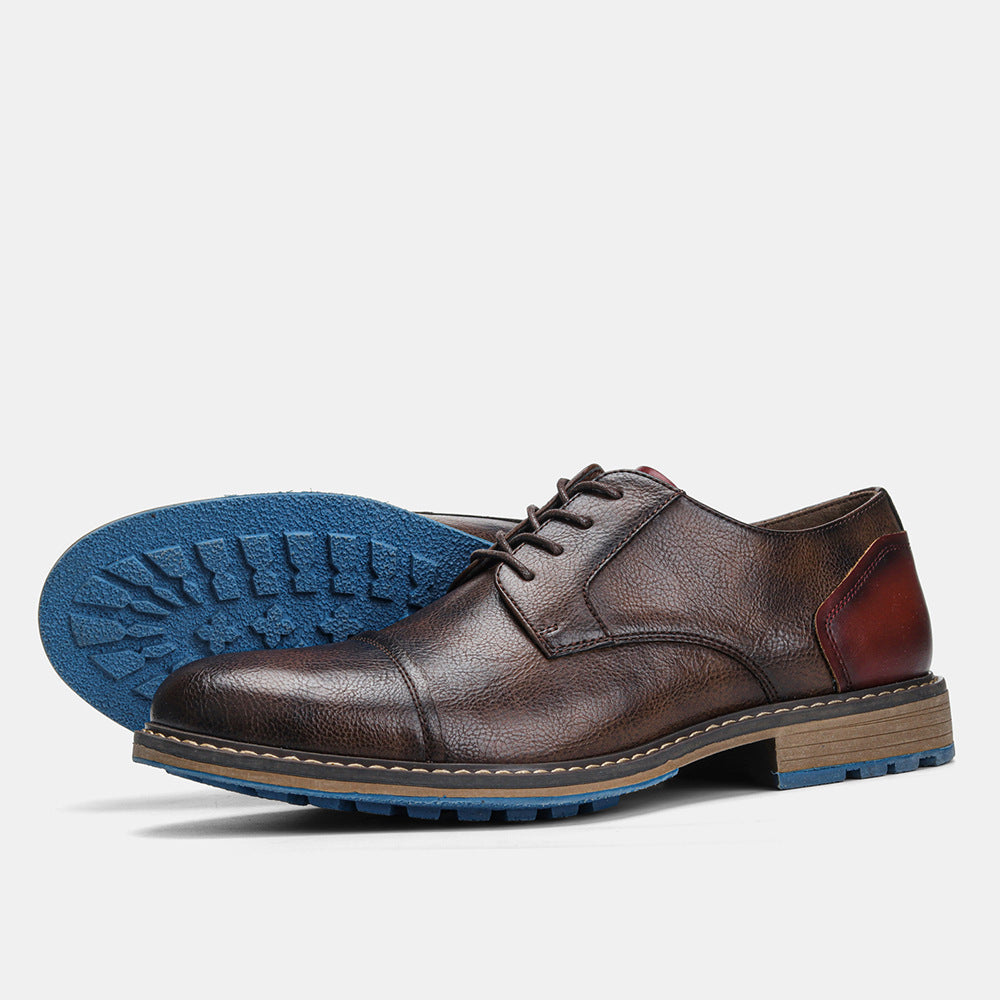 Our Brand New Collection for 2025 Business Formal Wear Cross-border Plus Size Retro Summer Men's Fashion Leather Shoes
