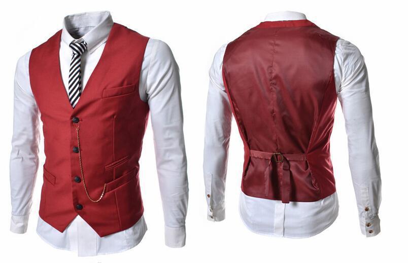 BRAND NEW 2024 Men's Metal Chain Slim Business Vest Casual Vest
