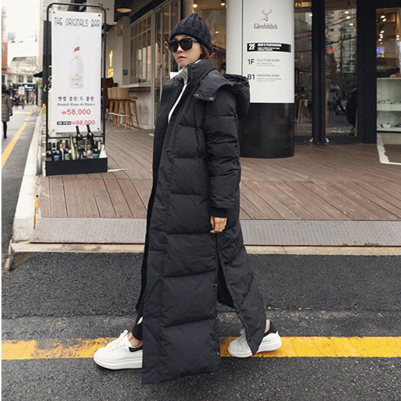 NEW 2025 Women's Thickened Long Black Winter Coat