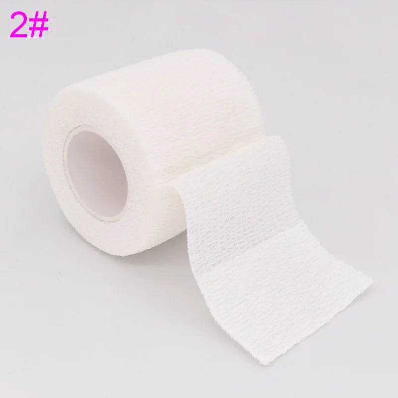 1 Roll 2.5/5/10cm Sport Bandage Self-adhesive Breathable Elastic Bandages for Sports Fixing Finger Wrist Leg Non-woven Bandage
