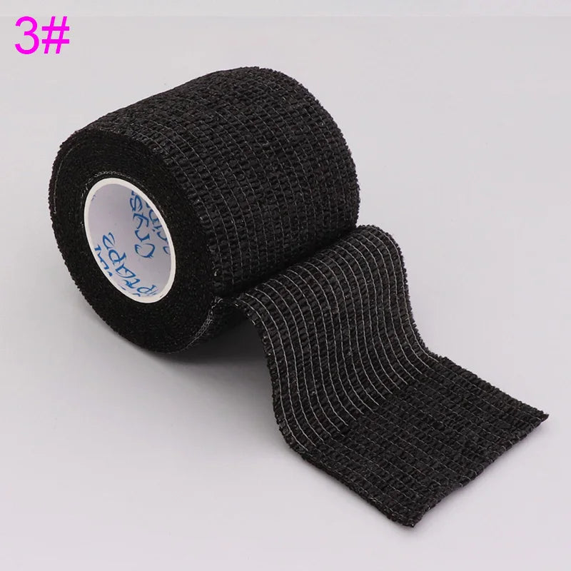 1 Roll 2.5/5/10cm Sport Bandage Self-adhesive Breathable Elastic Bandages for Sports Fixing Finger Wrist Leg Non-woven Bandage