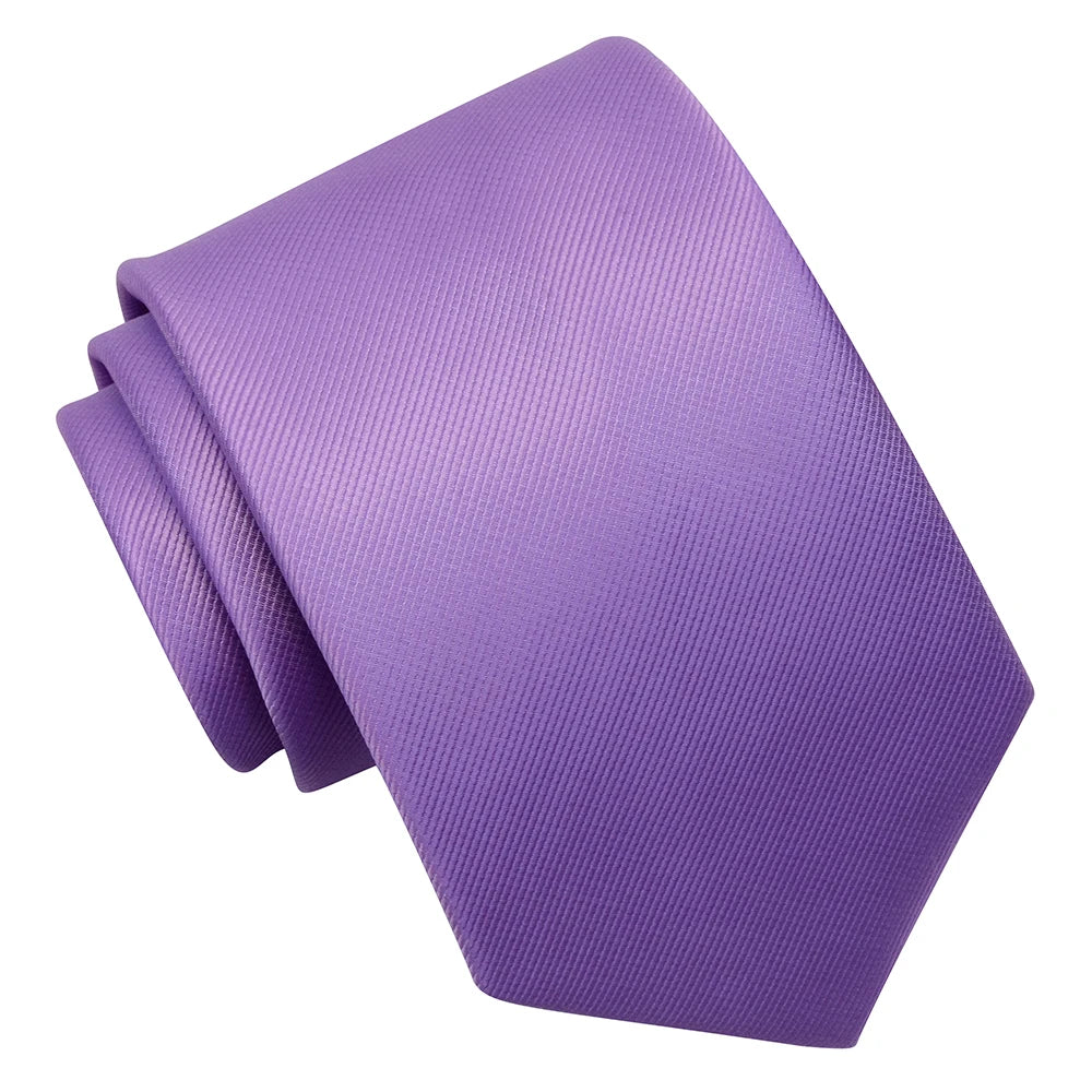 Ricnais New Arrival 2026 Classic Mens Tie Silk 8cm Formal Necktie Solid Gold Red Yellow Ties For Man Business Wedding Gift Party