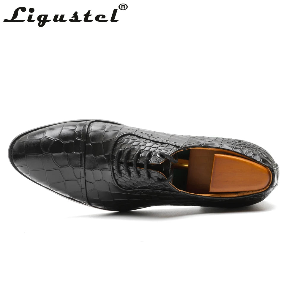 Brand New Collection 2025  ON SALES N0W Shoes for Men Black Handmade Crocodile Leather Oxfords Shoes Men Red Bottom Dress Wedding Shoes Business Casual Luxury Plus Size