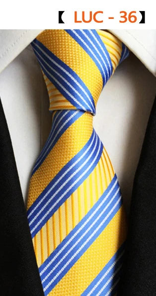 GUSLESON Fashion Silk Men Ties New Design Neck Ties 8cm Formal Plaid&Striped Wedding Ties for Men Formal Business  Gravatas