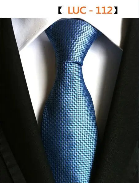 GUSLESON Fashion Silk Men Ties New Design Neck Ties 8cm Formal Plaid&Striped Wedding Ties for Men Formal Business  Gravatas