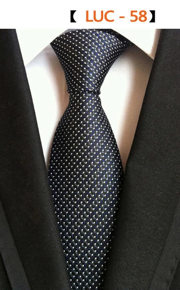 GUSLESON Fashion Silk Men Ties New Design Neck Ties 8cm Formal Plaid&Striped Wedding Ties for Men Formal Business  Gravatas