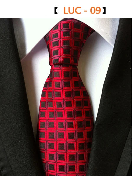 GUSLESON Fashion Silk Men Ties New Design Neck Ties 8cm Formal Plaid&Striped Wedding Ties for Men Formal Business  Gravatas