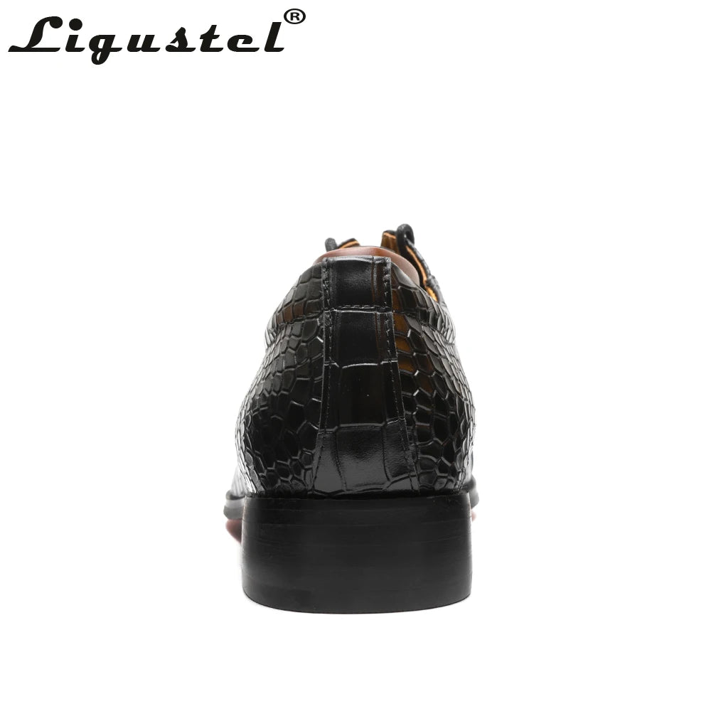 Brand New Collection 2025  ON SALES N0W Shoes for Men Black Handmade Crocodile Leather Oxfords Shoes Men Red Bottom Dress Wedding Shoes Business Casual Luxury Plus Size
