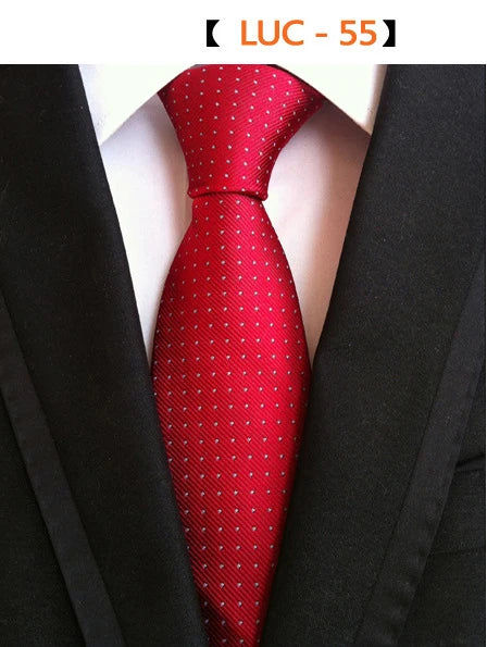 GUSLESON Fashion Silk Men Ties New Design Neck Ties 8cm Formal Plaid&Striped Wedding Ties for Men Formal Business  Gravatas