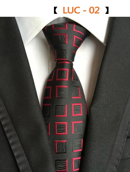 GUSLESON Fashion Silk Men Ties New Design Neck Ties 8cm Formal Plaid&Striped Wedding Ties for Men Formal Business  Gravatas