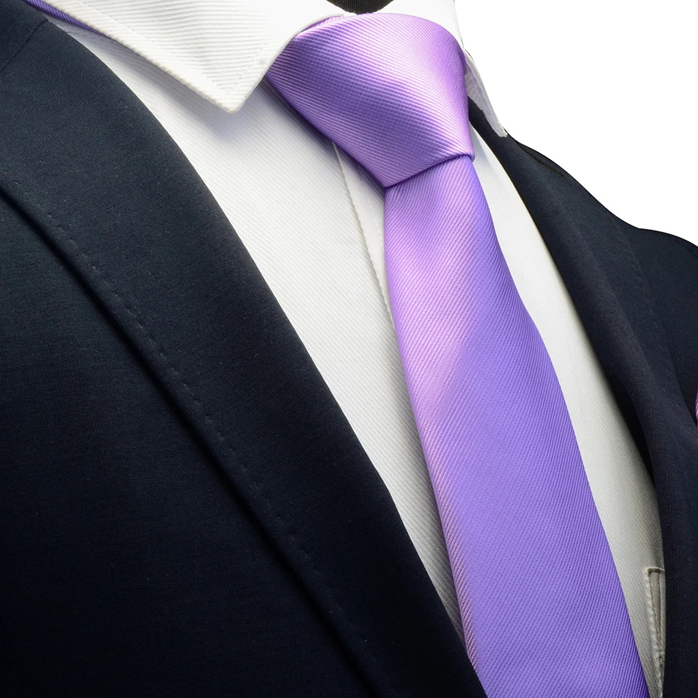 Ricnais New Arrival 2026 Classic Mens Tie Silk 8cm Formal Necktie Solid Gold Red Yellow Ties For Man Business Wedding Gift Party