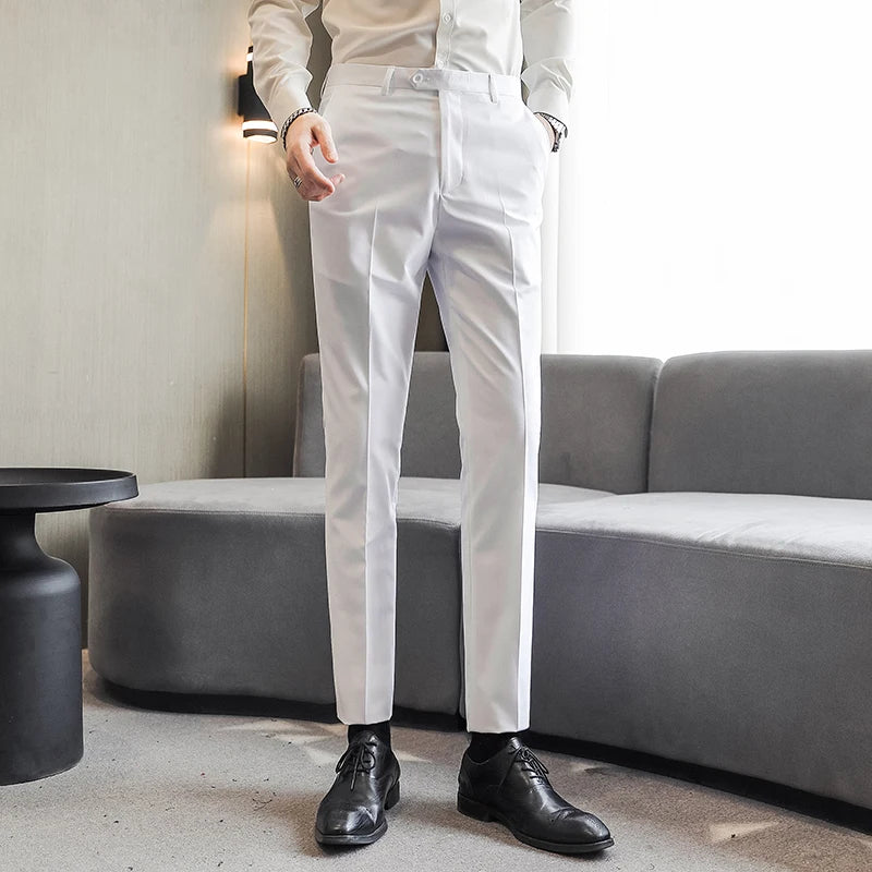 Royal Blue Pants, Men Formal Dress Trousers, Red Green Black White Pantalones Hombre, Man Slacks,M-5XL 6XL