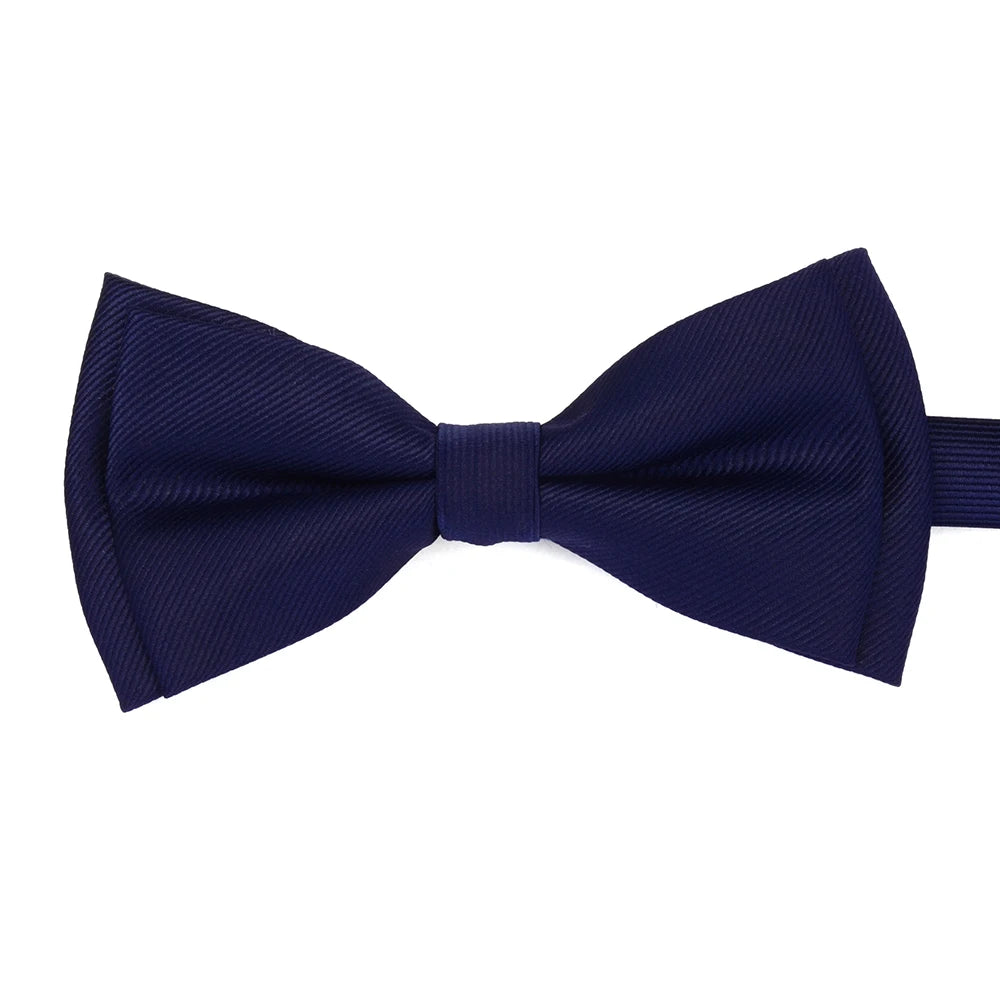 GUSLESON Mens Solid Color Two Layer Pre-tied Bow Tie Red Black Purple Gold Blue Yellow Green Bowtie for Wedding Party Business