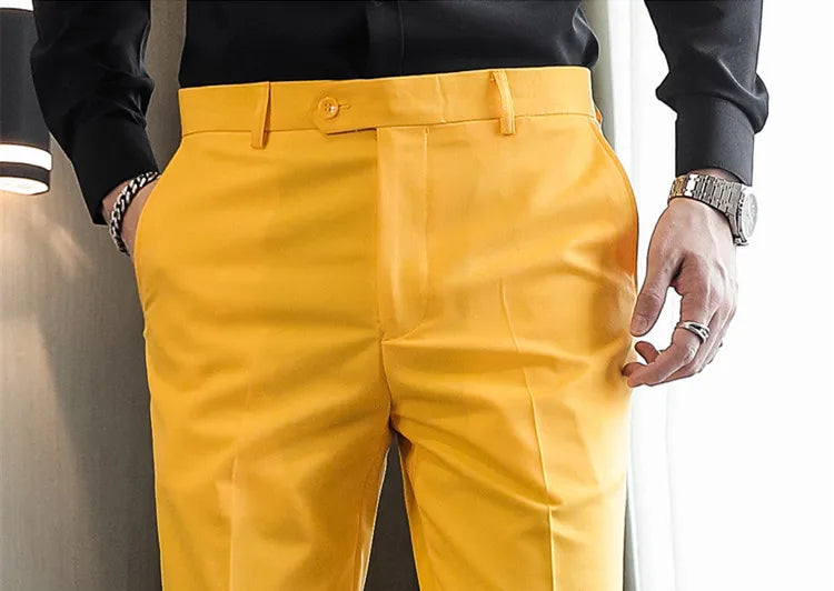 Royal Blue Pants, Men Formal Dress Trousers, Red Green Black White Pantalones Hombre, Man Slacks,M-5XL 6XL