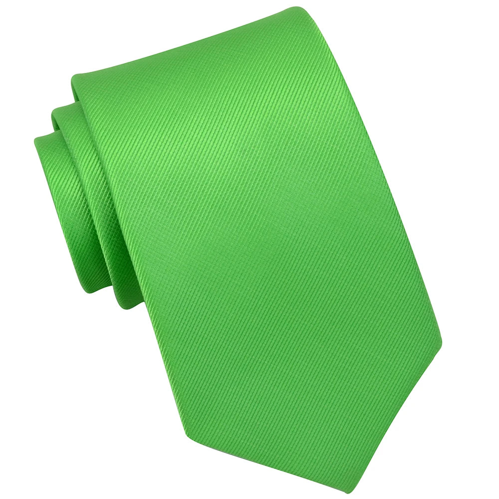 Ricnais New Arrival 2026 Classic Mens Tie Silk 8cm Formal Necktie Solid Gold Red Yellow Ties For Man Business Wedding Gift Party