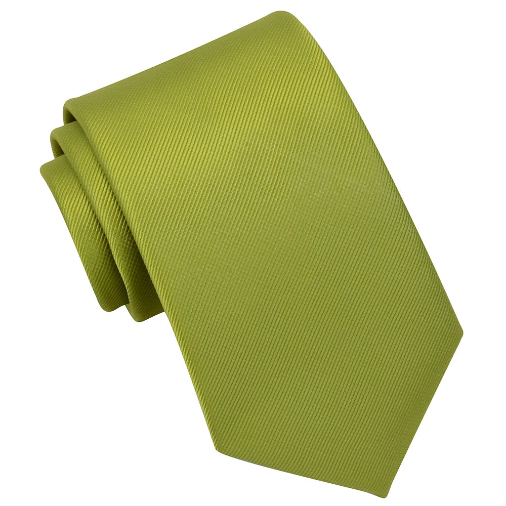 Ricnais New Arrival 2026 Classic Mens Tie Silk 8cm Formal Necktie Solid Gold Red Yellow Ties For Man Business Wedding Gift Party