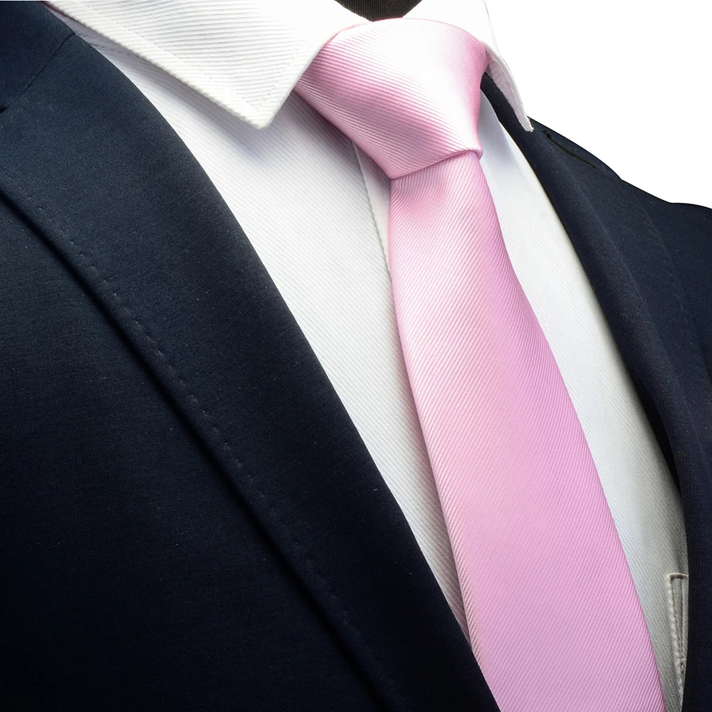 Ricnais New Arrival 2026 Classic Mens Tie Silk 8cm Formal Necktie Solid Gold Red Yellow Ties For Man Business Wedding Gift Party