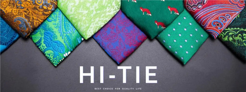 Hi-Tie Solid Green Orange Mens Fashion Necktie Handkerchief Cufflinks for Tuxedo Accessory Classic Silk Luxury Tie for Man Gift