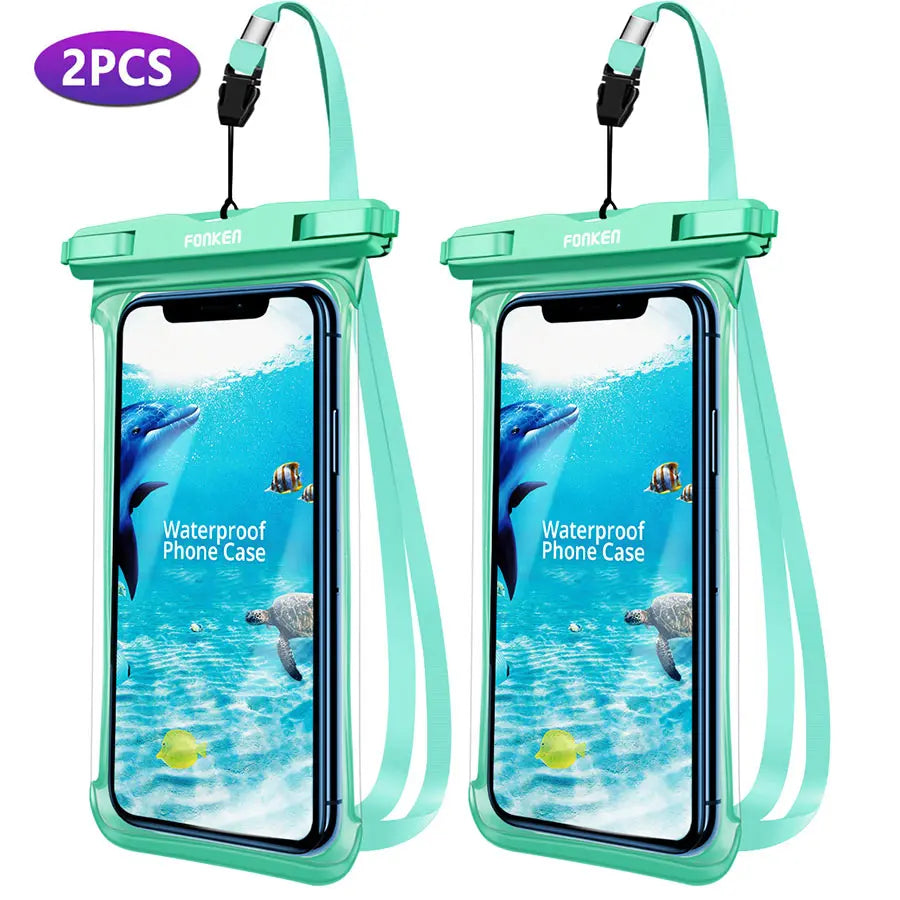 Brand New 2025 FONKEN Full Transparent Waterproof Case for Iphone Xiaomi Samsung Dry Bag Underwater Watch Case Swimming Pouch Mobile Cover Bag