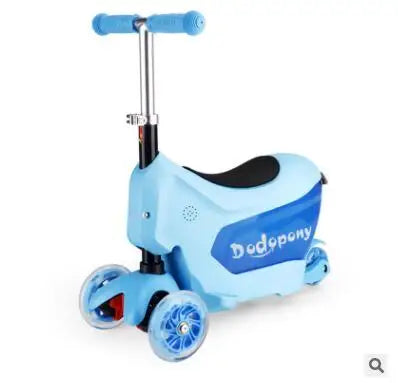 Kids scooter with 3 wheels Suitcase Travel Luggage Children Scooter Suitcase baggage suitcase for kid Rolling luggage bag wheels