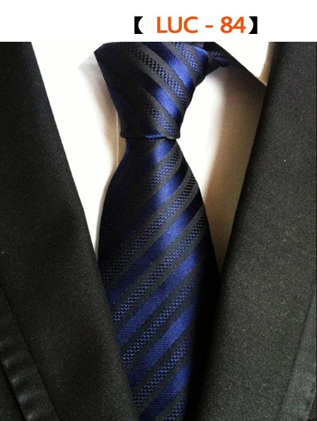 GUSLESON Fashion Silk Men Ties New Design Neck Ties 8cm Formal Plaid&Striped Wedding Ties for Men Formal Business  Gravatas