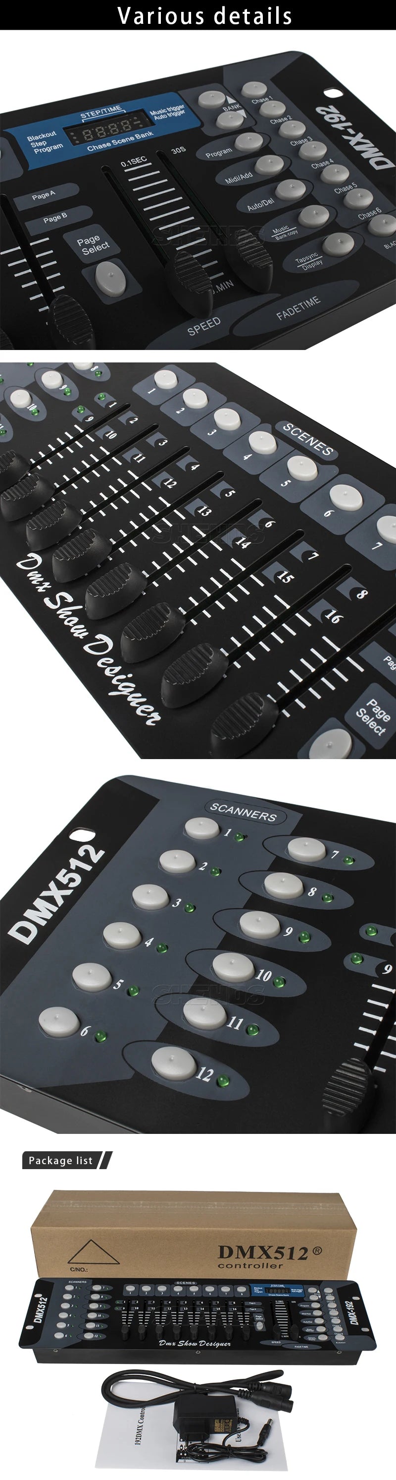 DMX Console 1024 Controller For Stage Lighting DMX 512 DJ Controller Equipment International Standard 192/768/Pilot 2000 Console