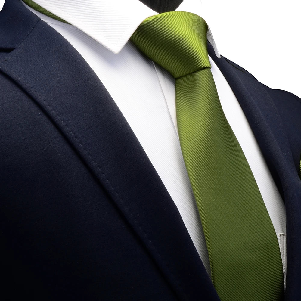 Ricnais New Arrival 2026 Classic Mens Tie Silk 8cm Formal Necktie Solid Gold Red Yellow Ties For Man Business Wedding Gift Party